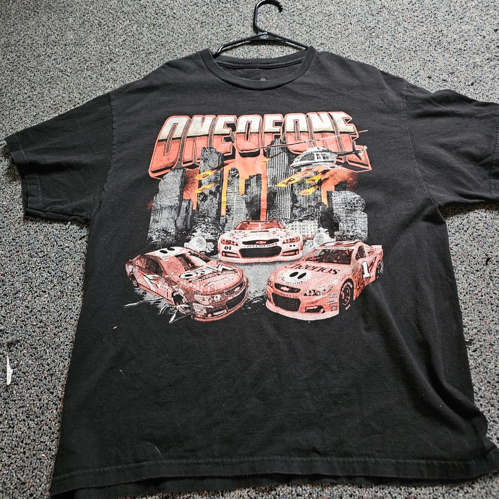 Black 'ONE OF ONE' Graphic Racing Tee